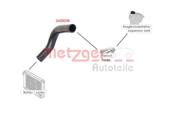 METZGER 2420038 Kühlerschlauch